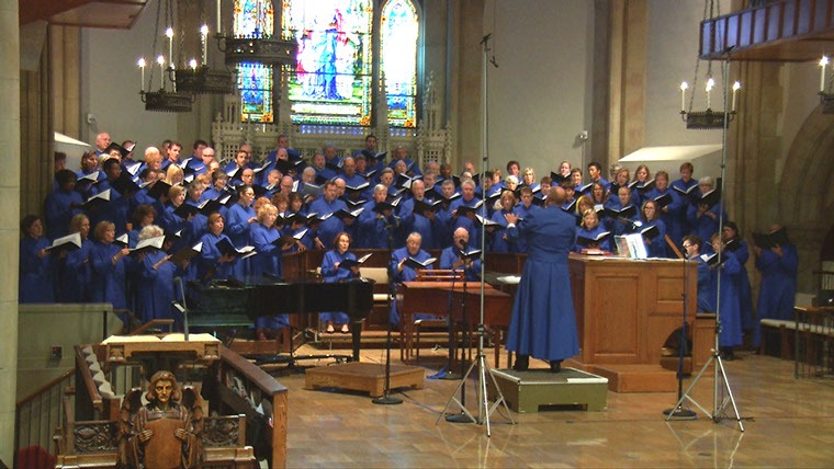 The combined Coventry & Canterbury Choirs of All Saints Church